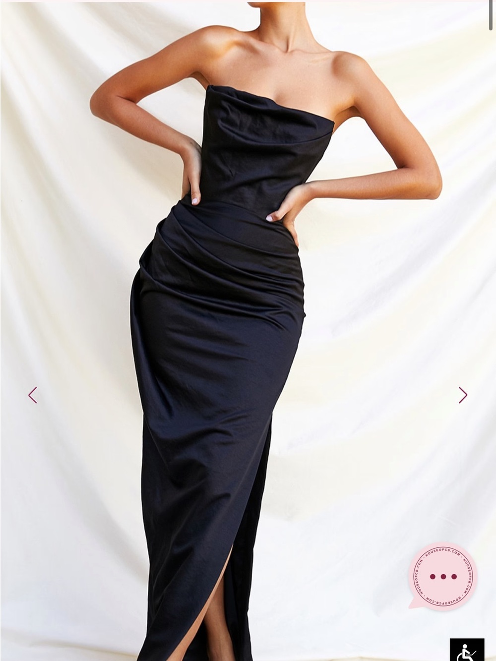 House of CB - Adrienne Strapless Corset Maxi - XS - Bigger Cup Size D-E